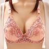 Women's Beautifully Embroidered Floral Bra Push Up Pair Breast Support Comfort Bra Thin Brasieres Sexy