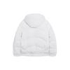 Lining Fitness Series Solid Color Logo Zip-Up Hooded Down Jacket Women Jackets White AYMS030-1