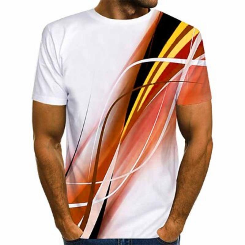 Pánske grafické tričko Tričko s krátkym rukávom Tričko 3D potlač Okrúhly výstrih Tričko Streetwear Denné Vychádzkové