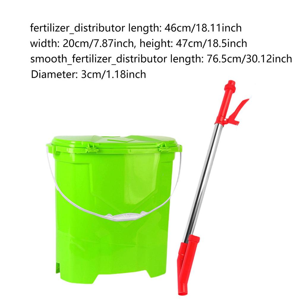 Back Carrying Manual Fertilizer Spreader Ergonomic Design for Agricultural Use Multifunctional 18.1x7.8x18.5inch 25L Capacity