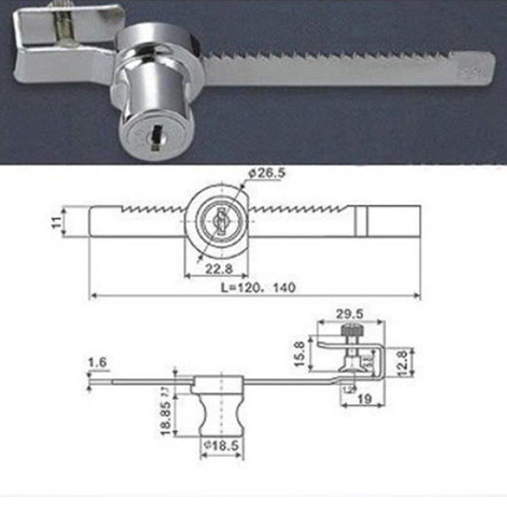 Showcase Sliding Glass Door Lock for Display Cabinet Vivarium Terrarium 2 Keys Showcase Sliding Glass Door Lock for Display Cabinet Vivarium Terrarium 2 Keys
