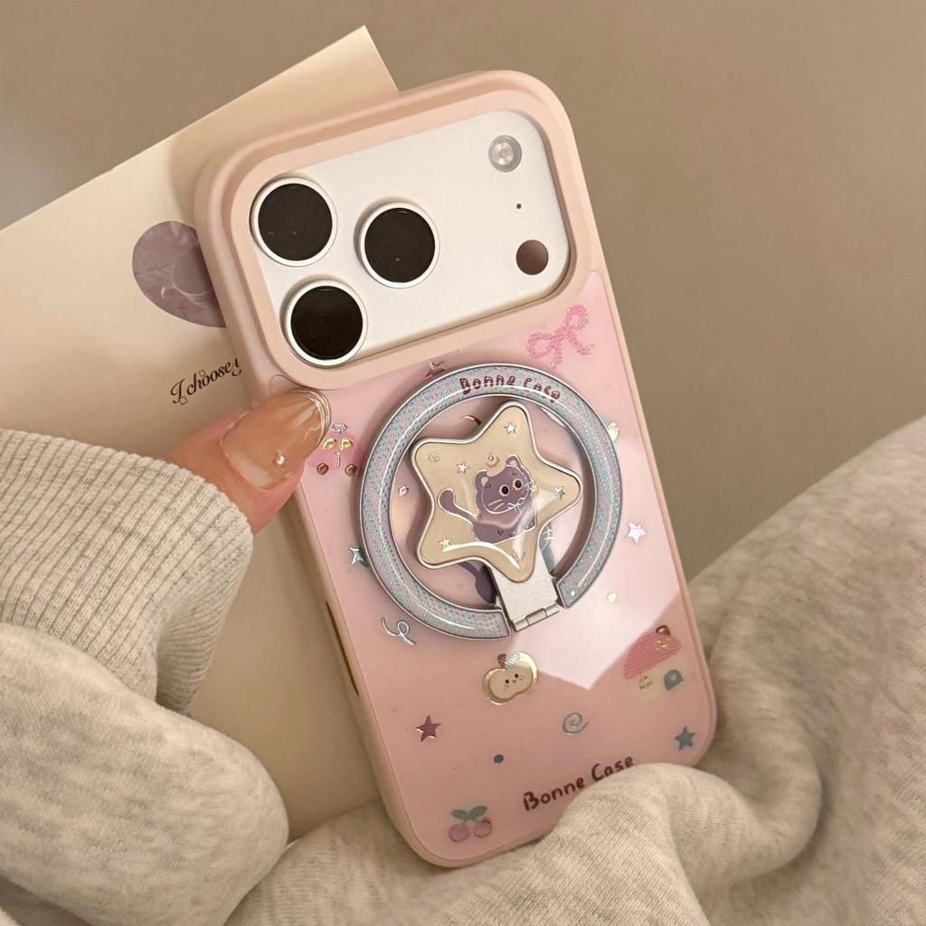 Custodia Magnetica per Telefono con Gattino Carino per iPhone 16, iPhone 17 e iPhone 17 Pro Max