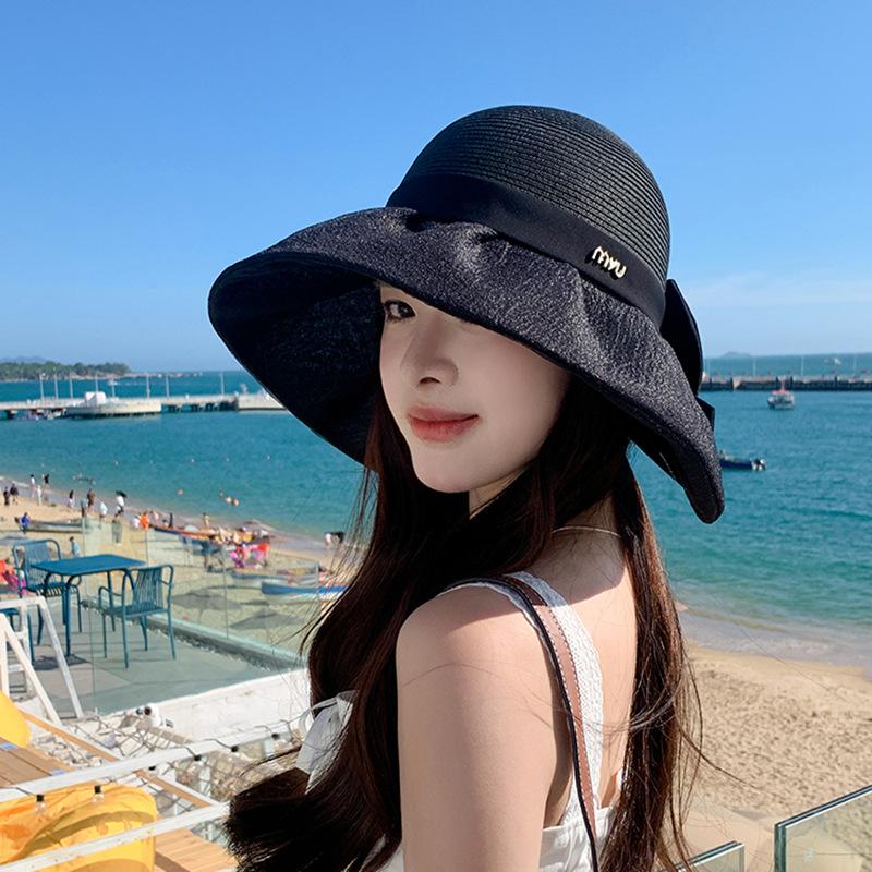 New Hat for Women's Spring and Summer Beach Vacation Sun Protection Korean Style Versatile and Elegant Fisherman's Hat Sun Hat