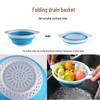 Thickened Collapsible Kitchen Colander with Handle - Multifunctional Wash & Fruit Basket