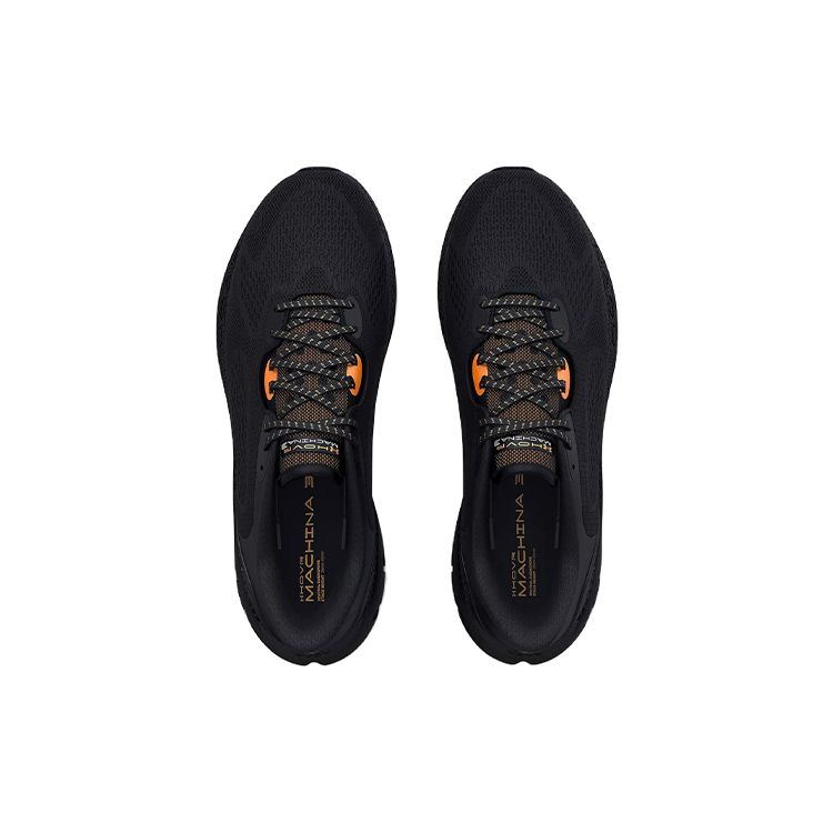 Under Armour HOVR Machina 3 Fashion Sports Comfortable Fabric Low-Top Running Shoes Men Sneaker Black Gold 3025650-004