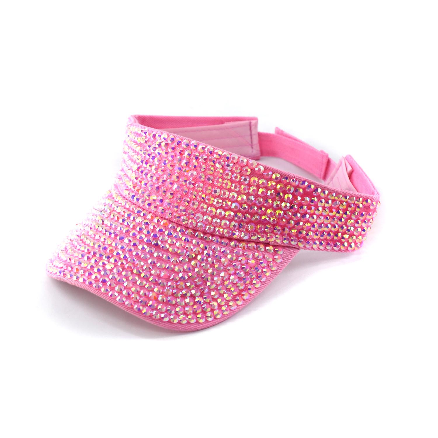 

Трендовая бейсболка без верха со стразами - Уличная солнцезащитная шляпа с акриловыми бриллиантами