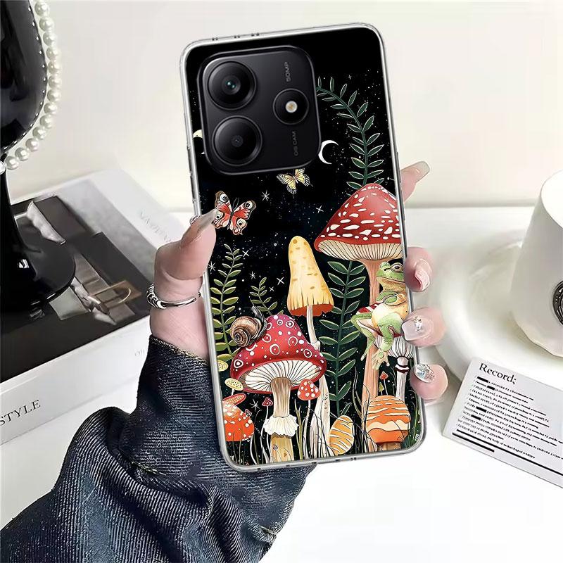

Colorful Mushroom Soft Phone Case For Xiaomi Redmi Note 15 14 14S 13 12 Pro Plus 12S 11 11S 11E 10 10S 11T 5G Fundas Coque Redmi Note 14 Pro Plus