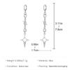 Korea Personality Sparkly Zircons Awn Star Tassel Chain Piercing Stud Earrings for Women Trendy Designer Dangle Earrings Jewelry