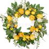 Artificial Lemon Peony Wreath Wall Hanging Decor Door Home Festival Party Decoration