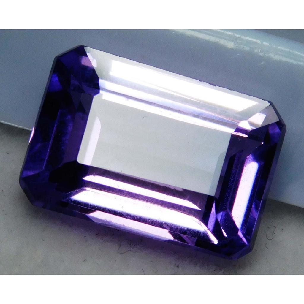 Purple Amethyst CERTIFIED 9.90 Ct Natural Emerald Cut Loose Gemstone CERTIFIED A-4314