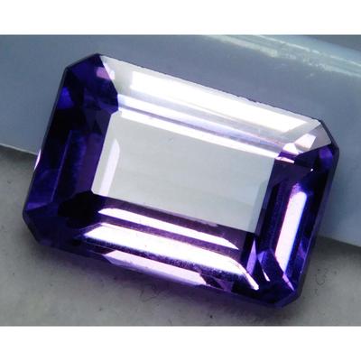 Natural Purple Amethyst 9.9ct Emerald Cut Certified Loose Gemstone