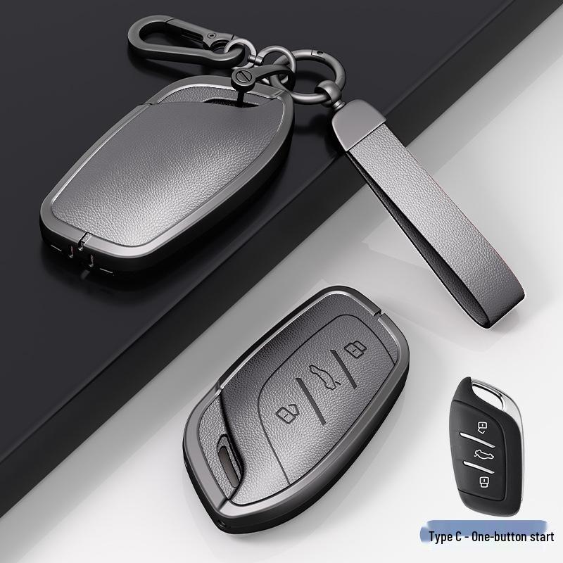 Compatible Metal Key Shell Cover for Roewe RX5 (2016-2020), I6, RX8, RX3, EI5 Models.