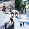 Crampones de 10 dientes para exteriores, cubierta antideslizante para zapatos de nieve, picos para zapatos de nieve resistentes al desgaste para hielo y nieve