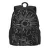 White Daisies Backpack Cute Flowers Print College Backpacks Girl Custom Breathable School Bags Leisure Rucksack