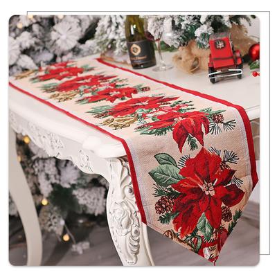 Merry Christmas Table Runner for Parties Xmas Balls Pattern Table Runner 68 X 13 Inch Dining Table