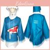 Gawr Gura Cosplay Costume Featuring Shark-themed Design For Halloween Parties