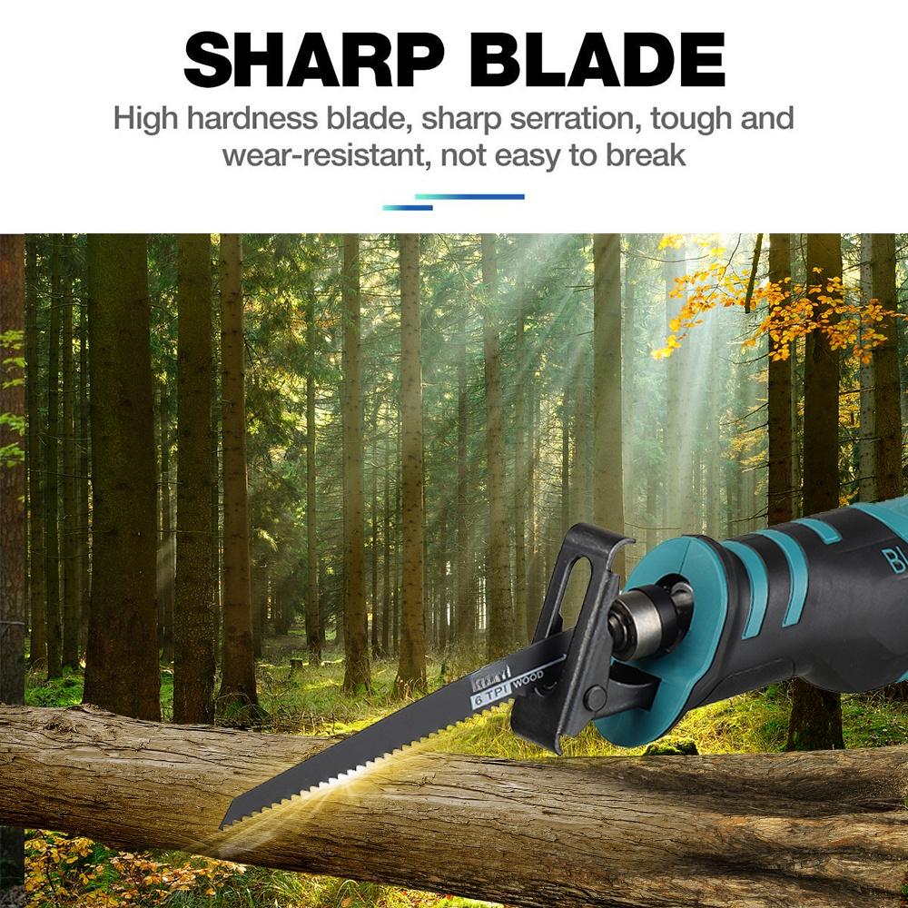 2400W Akku-Säbelsäge Bürstenlose Elektrosäge mit Akku Metall Holz Schneidwerkzeug