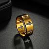 European and American Popular Simple and Fashionable Men's Jewelry Hand Jewelry Hollow Cross Ring