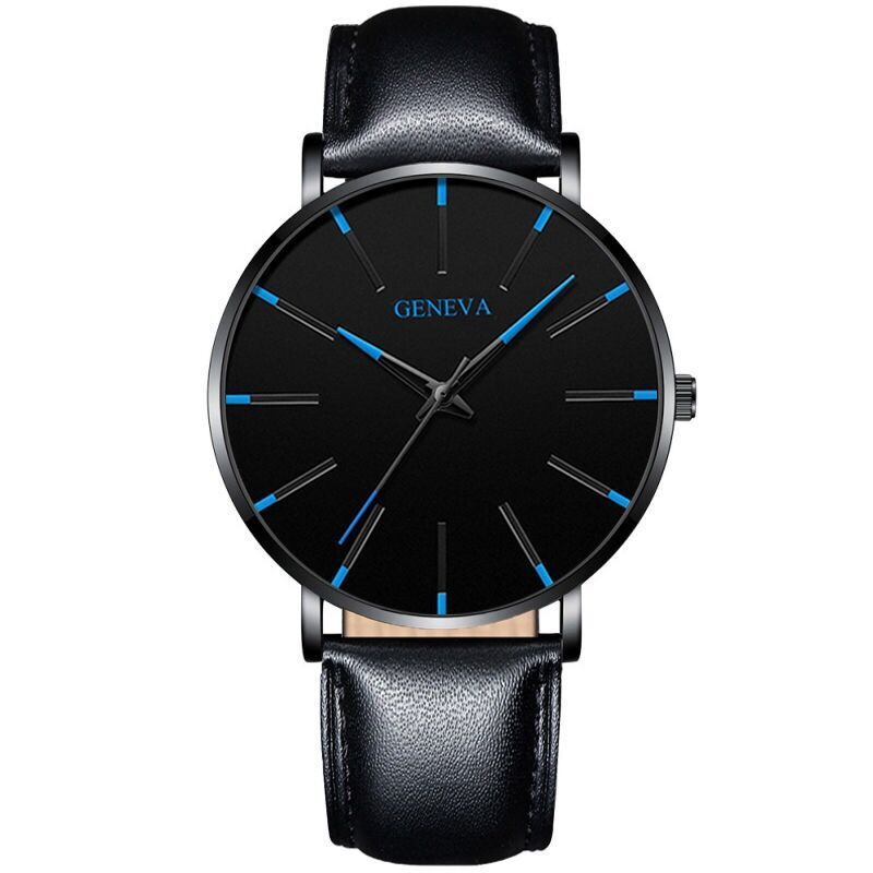 Geneva Mens Quartz Watch Alloy Band With Decorative Dial For Casual Wear