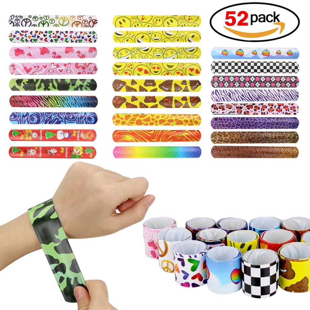 Buy 52pcs 26 Flexible Rubber Bracelets Wristband Slap Tape Strap Toy