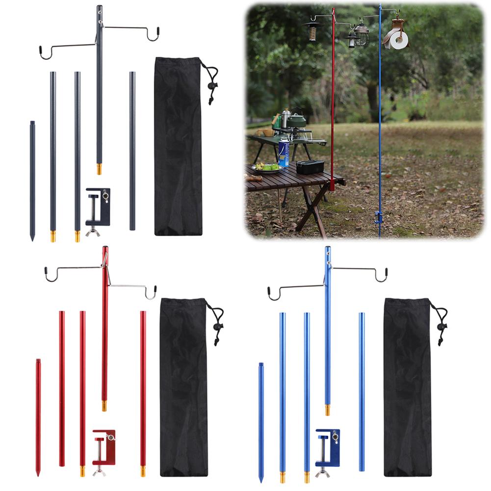 Camping Lantern Stand Portable Light Stand Camping Folding Lamp Pole for Camping Fishing Picnic BBQ Outdoor Activities