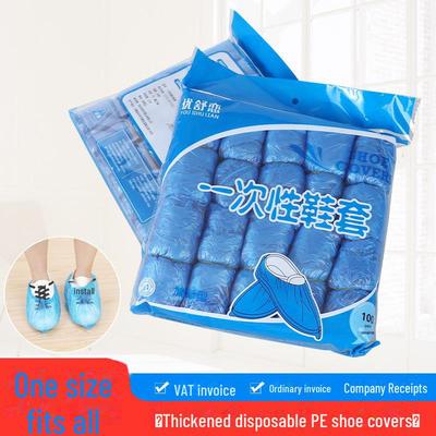 Stora förtjockade engångsskoskydd av PE för skydd mot damm inomhus