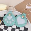 1Pc Pet Hair Storage Bag Keychain Leather Cat Paw Heart Love Keyring Diy Memorial Gift Key Chain Cat Dog Fur Container Pendant