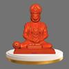 Orange Hanuman Ji Idol Statue for Car Dashboard - Divine Bajrangbali Murti, Perfect Hindu God Gift Item and Home Puja Decoration