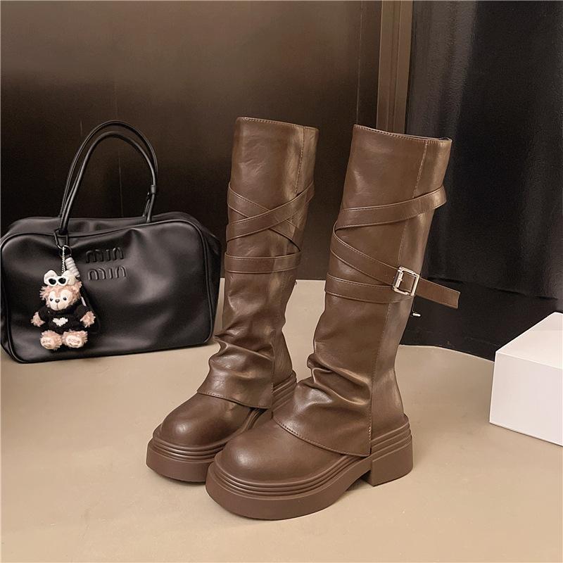 Slim Women's Fashion Not Tired Feet Thick Bottom Heightening Soft Elastic Comfort Shock Absorption Non-slip Casual Sports Boots