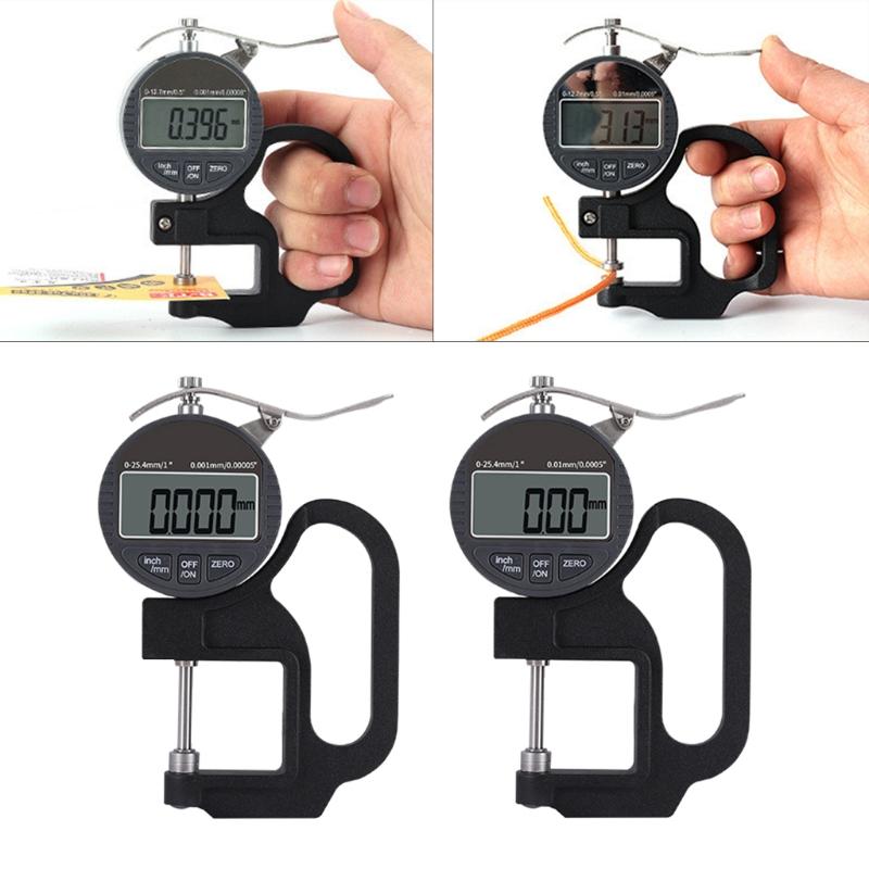 Thickness Meter Precise Electronic Micrometer with LCD Display Thickness Gauge