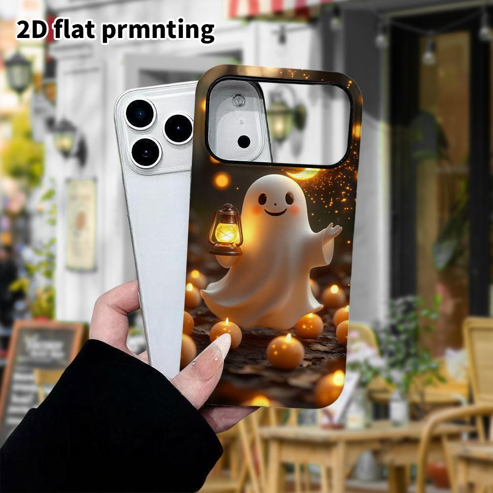Phone Case: 2D Flat Design Suitable for iPhone 18 17 16 15 14 13 Pro Film Protective Case, Couple Style, Tima Lantern Ghost, Christmas and Halloween G