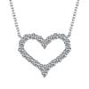 C215 Eleganz: Funkelndes Herz Diamant Anhänger Halskette
