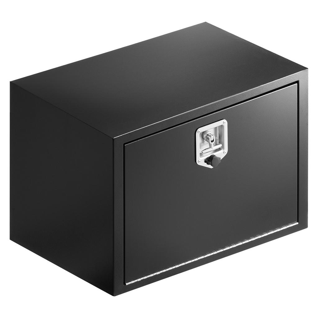 Underbody Truck Tool Box, 762 x 457 x 457 mm Heavy Duty Steel Trailer Storage Box with Lock & Keys, Waterproof Trailer Storage Organizer Under Body