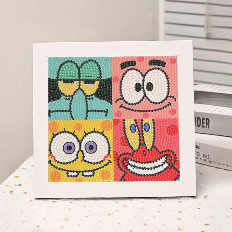 High-End Diamond Painting Diy Van Gogh Starry Sky Cat Creative Handmade Toy Table Decoration Diamond Painting With Frame