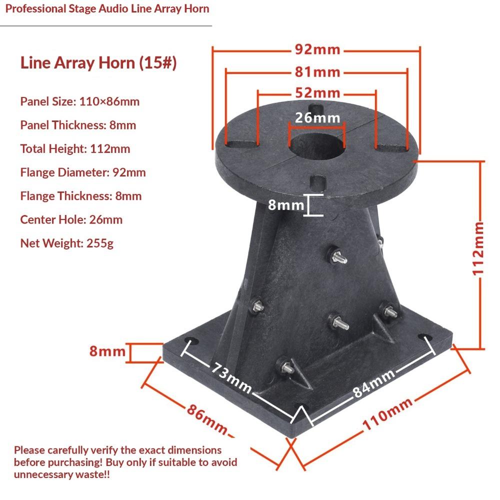 1Pcs Wide Coverage Angle Tweeter Horn Wave Guide  for Public Address System and Car Audio