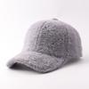 Women S Plush Baseball Cap Winter Solid Color Warm