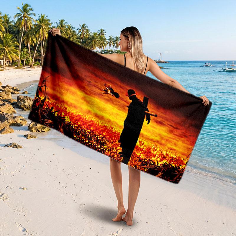 Large Beach TowelJeepers Creepers The Creeper Soft Absorbent Towel Beach Bath Home Use