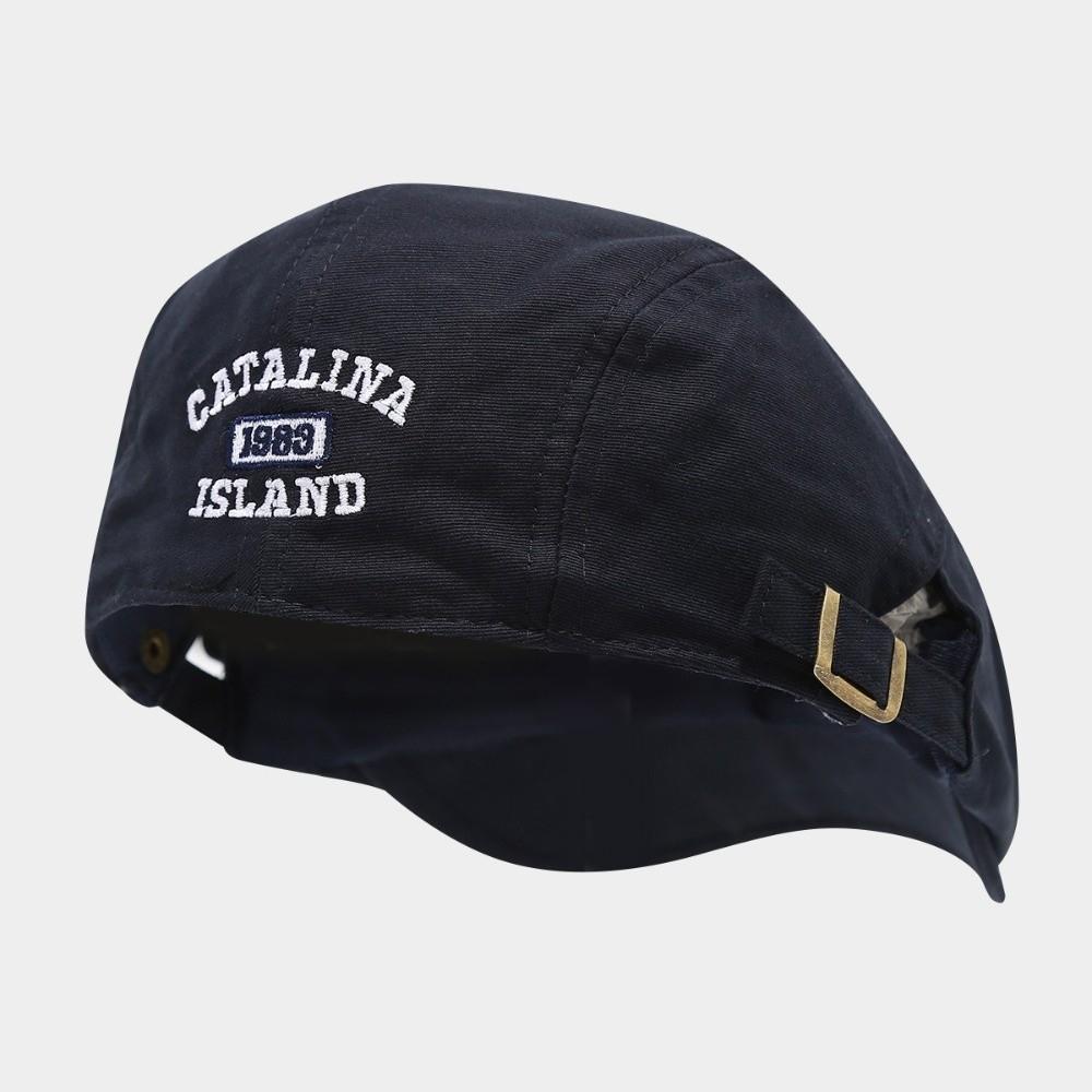 Vintage Y2k Beret Hat Adjustable Letter Embroidery Newsboy Cap Breathable Cotton Flat Cap