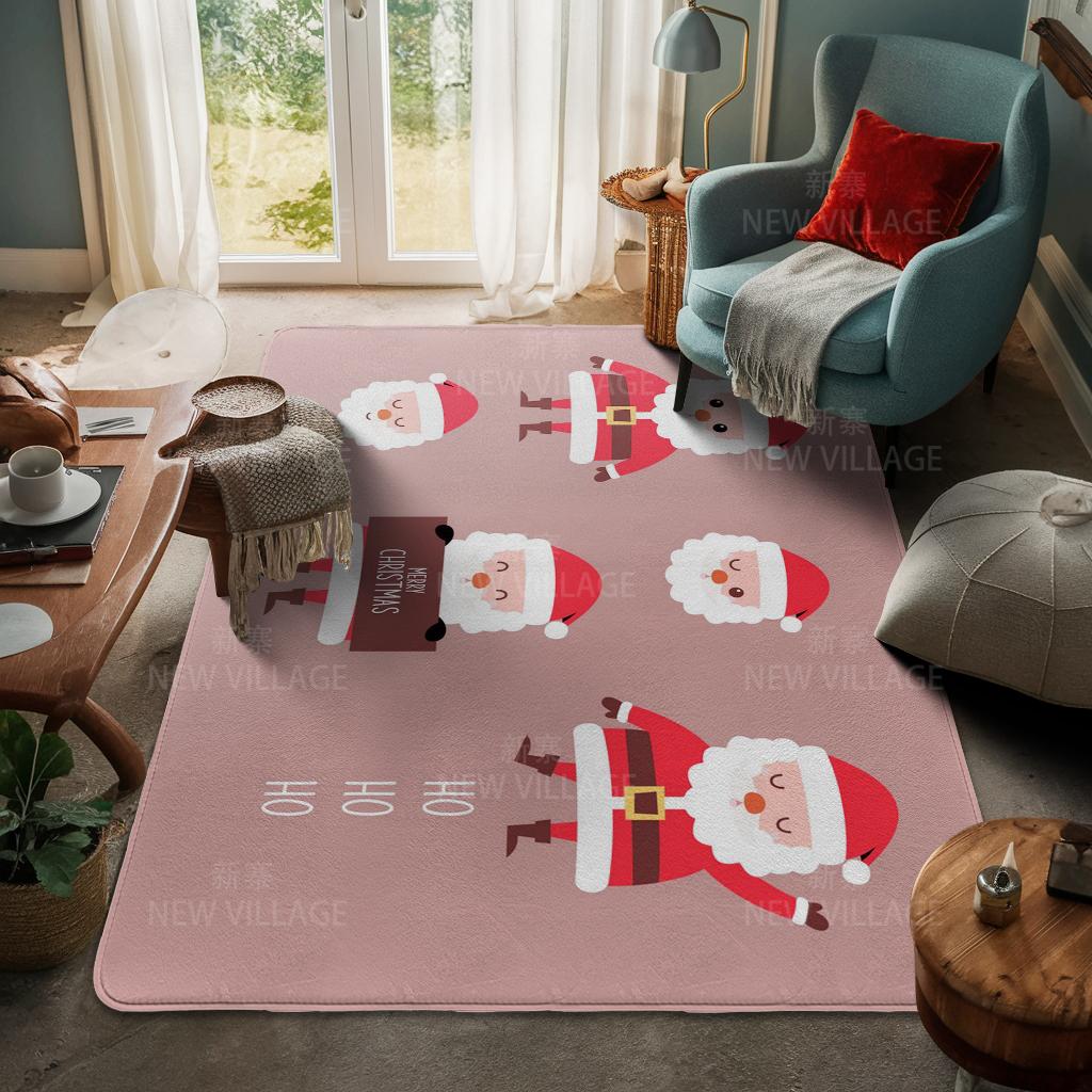 House Entrance Carpet Home Door Mat Living Room Bath Foot Bathroom Non-slip Water Absorption Rugs Bath Merry Christmas Winter