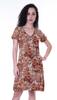 Moomaya Printed V-Neck Nightgown Sleepwear For Women  s  Nightwear  Soft