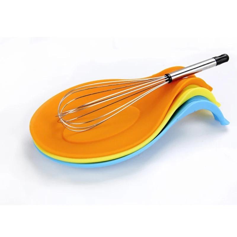 Silicone Heat-Resistant Stove Organizer- Utensil Holder & Cookware Stand w/ Spoon Shelf & Anti-Slip Mat Kitchen Gadget