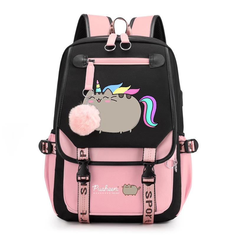 Cartoon Cute Printed School Bag Outdoor Travel Oxford Cloth Backpack