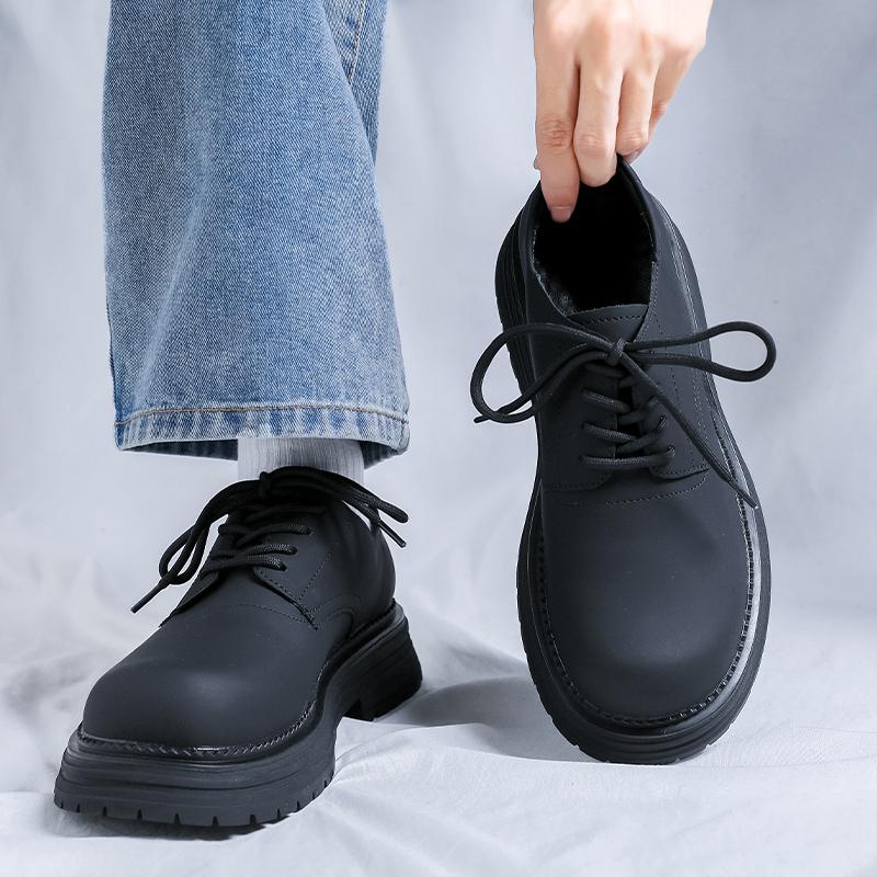 

Высококачественные оксфорды для активного отдыха, с круглым носком, рабочие туфли, мужские, на шнуровке, на толстой подошве, износостойкие, с низким верхом, брендовые походные туфли 44 чёрный