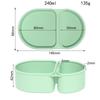 Premium Silicone Reusable Snack Containers,Double Compartment Snackle Box,Leakproof Sauce and Salad Box, for,Picnics,Office