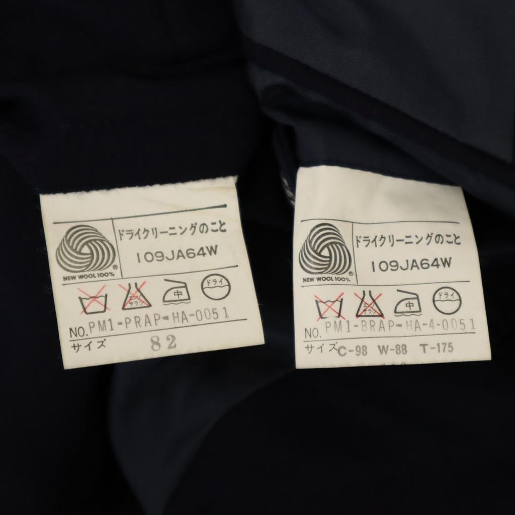 Chaps by Ralph Lauren 80s wool suit Setup Upper C-98/lower 82 Navy Men's Used