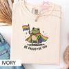 Be Proud Be You Frog Comfort Colors Shirt, Cute LGBT Pride Frog Tee, Retro Rainbow Frog Tshirt, Funny Queer Cottagecore Pride Tee,LGBTQ Gift