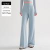 Plus Size Women's Extra Long High Waist Fleece Yoga Pants, Tall Fit, Loose Straight Leg, Casual Wide Leg, Winter Sportswear.