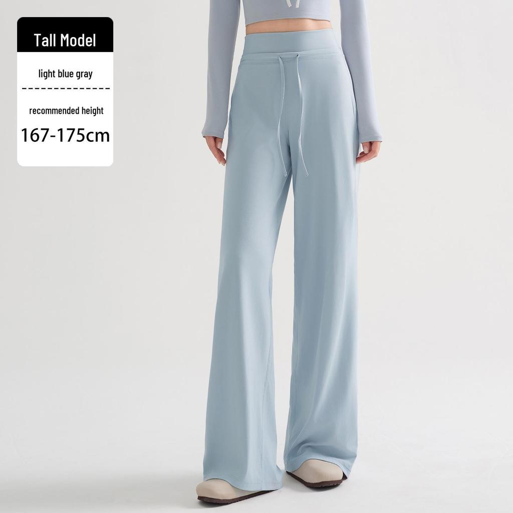 Plus Size Women's Extra Long High Waist Fleece Yoga Pants, Tall Fit, Loose Straight Leg, Casual Wide Leg, Winter Sportswear.