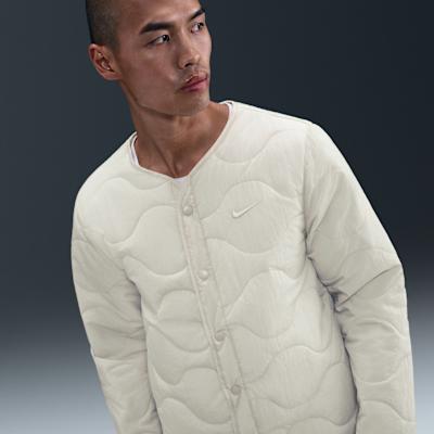 Nike Puffer Jackets Men s White Crew Neck Moderate Other M