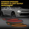 For 2016- Chevrolet Camaro Smoked LED Rear Front Bumper Side Marker Lights